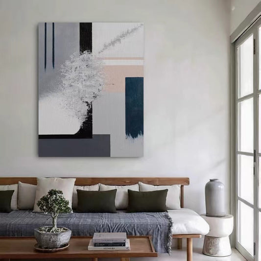 Original Hand painted Living Room Decoration Painting Christmas Gift Bedroom Dining Room Abstract Oil Painting Canvas,31inx47in,No Frame