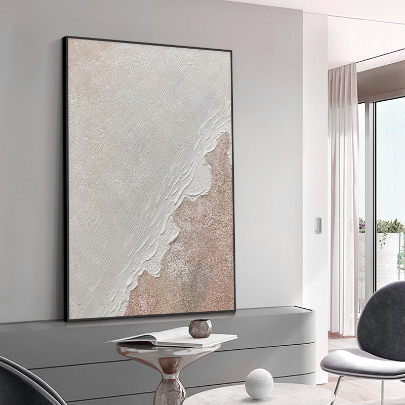 Heavy Thick Oil Painting On Canvas Abstract Sea Wave Handmade Modern Decorative Art Picture For Home,31inx47in,No Frame