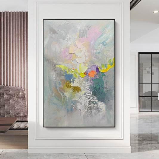 Paintings Wall Decor No Frame Living Room Pure Hand Drawn Oil Painting On Canvas Beautiful Colorful,31inx47in,No Frame