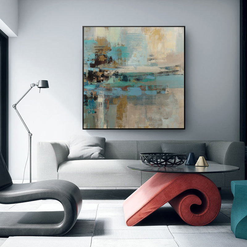 Pure hand-painted Oil Paintings Living Room Sofa Backdrop Decorative Painting Modern Minimalist Scandinavian Style Abstract Mura31in,No Frame