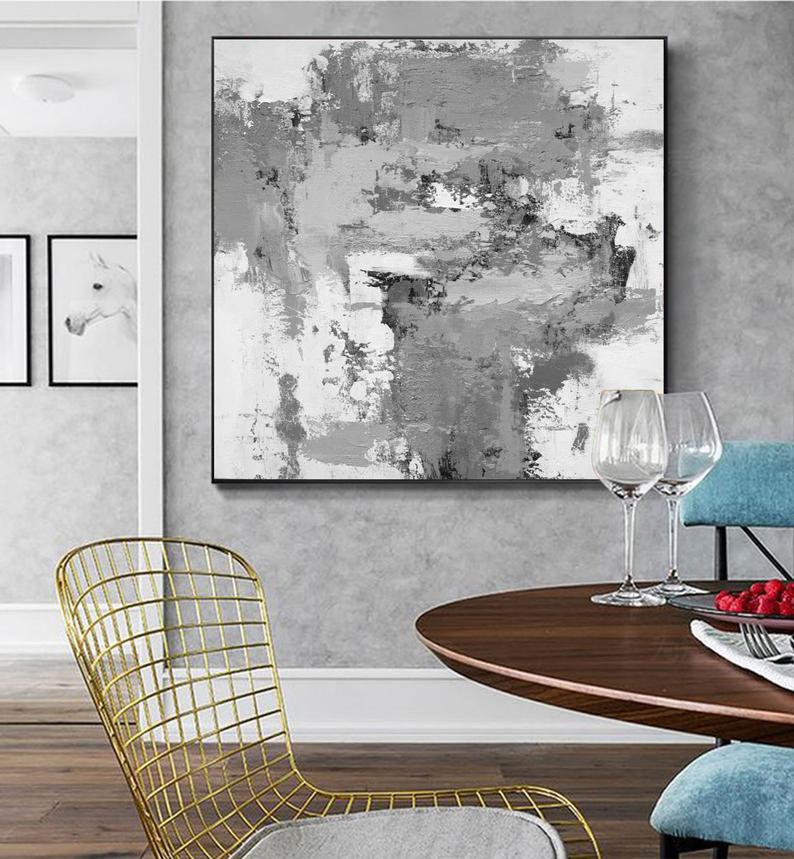 Oversized Wall Art Abstract Painting Modern Art Large Canvas Painting Extra Wall Painting Office Decor Living Room Decoration31in,No Frame