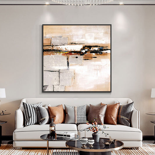 Abstract Beautiful 3D Texture Painting Hand Painted On Canvas Handmade Oil Painting Wall Art For Wedding,31inx31in,No Frame
