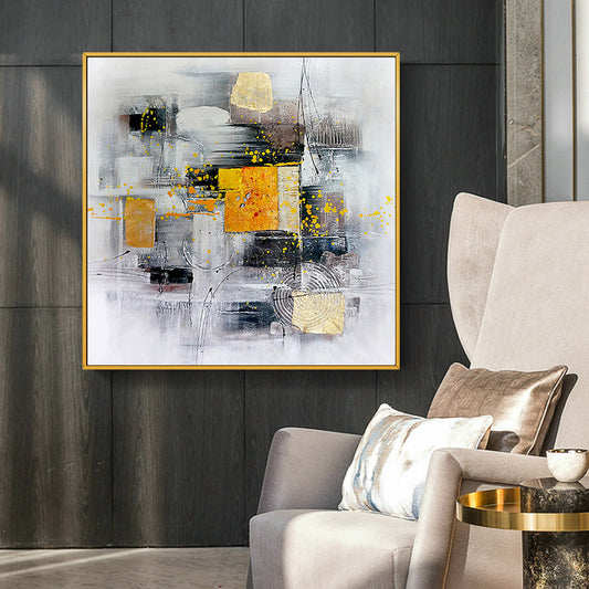 ScandinavianModernhandpaintedOilPaintingsAbstractColorArtRestaurantEntranceLivingRoomSofaBackdropDecorative   31in,No Frame