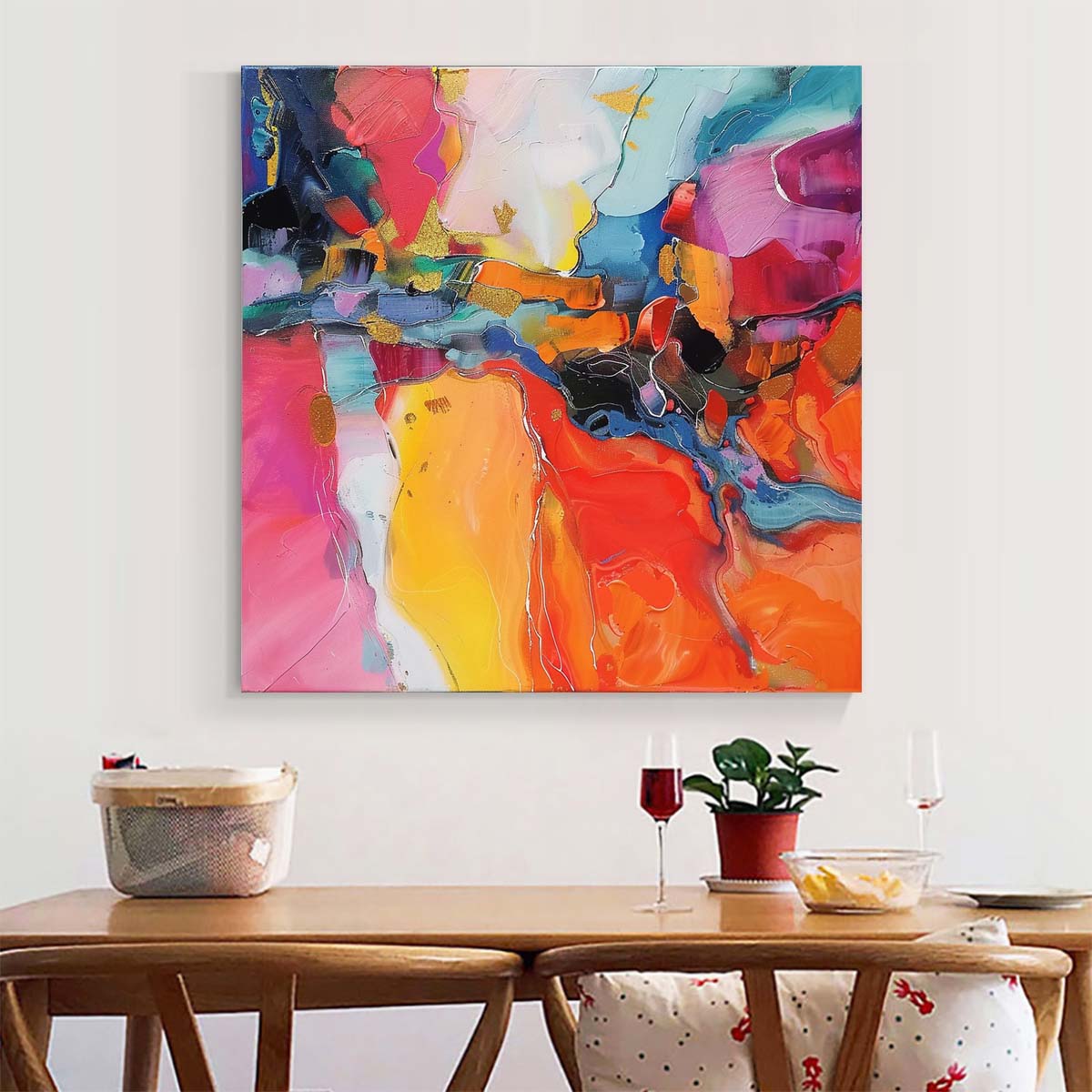 Original creation Abstract Hand painted Oil Painting Canvas Wall Art For Home Living Room Unframed/Rolled #003