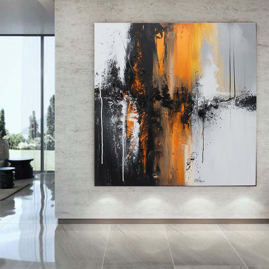Abstract Handmade Oil Painting Modern Minimalist Home Living Room Decoration Painting,31inx31in,No Frame