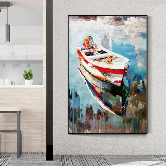 #700Handpainted Abstract Threedimensional Thick Oil Knife Painting Decorative Painting Aisle Corridor Mural Mooring Hanging Painting,31inx47in,No Frame
