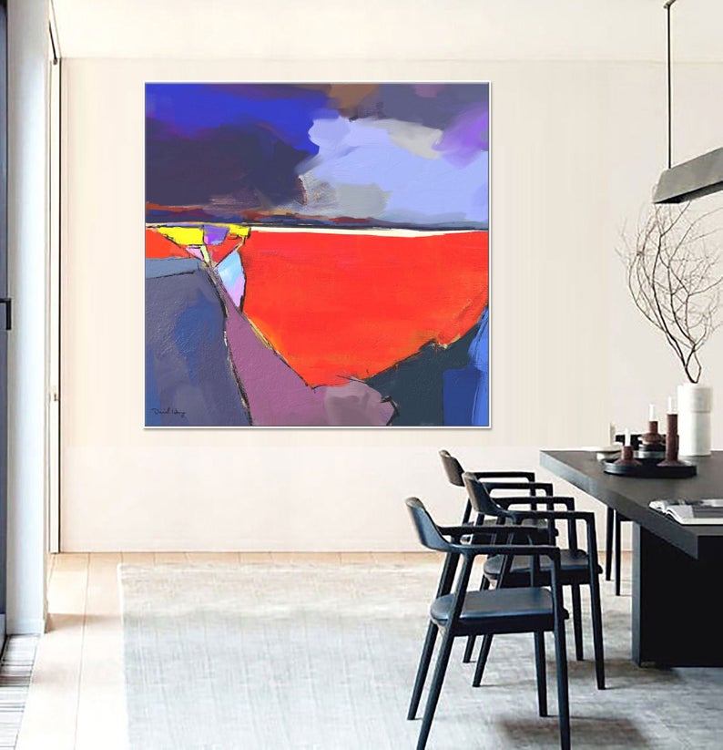 AbstractOilPaintingMinimalismContemporaryArtKitchenDecorWallArtLargePaintingCanvasArtModernArt  31in,No Frame