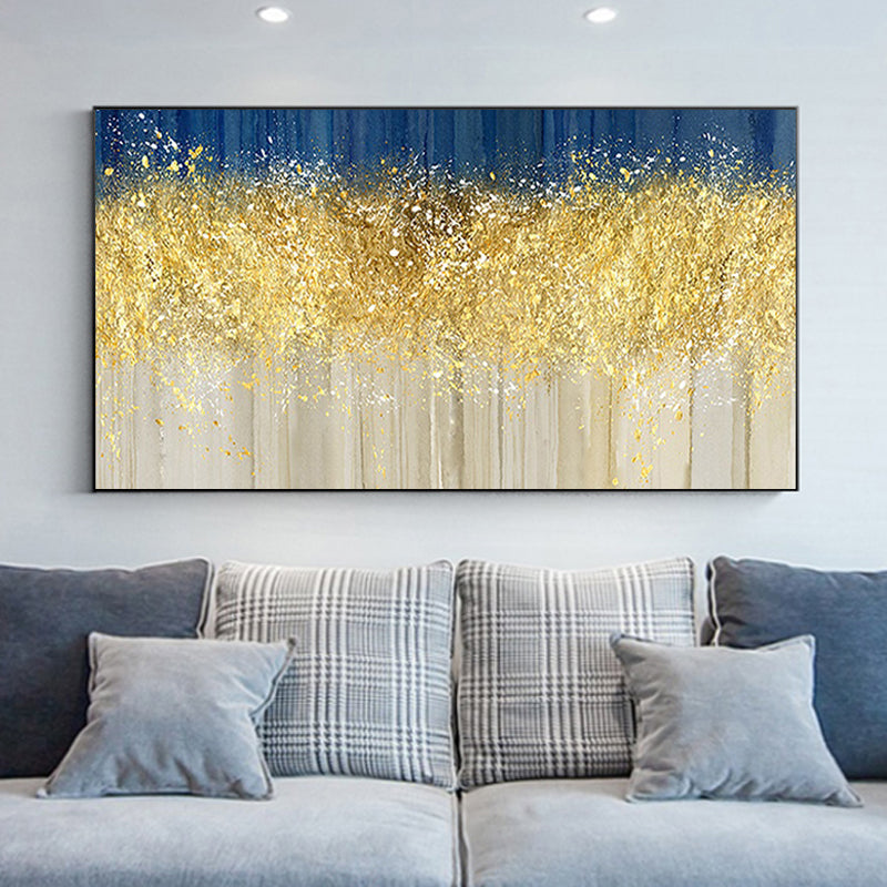 Pachira Oil Paintinghand-painted Banner American Light Luxury Living Room Sofa Backdrop Restaurant Decorative Painting Gol27inx54in,No Frame