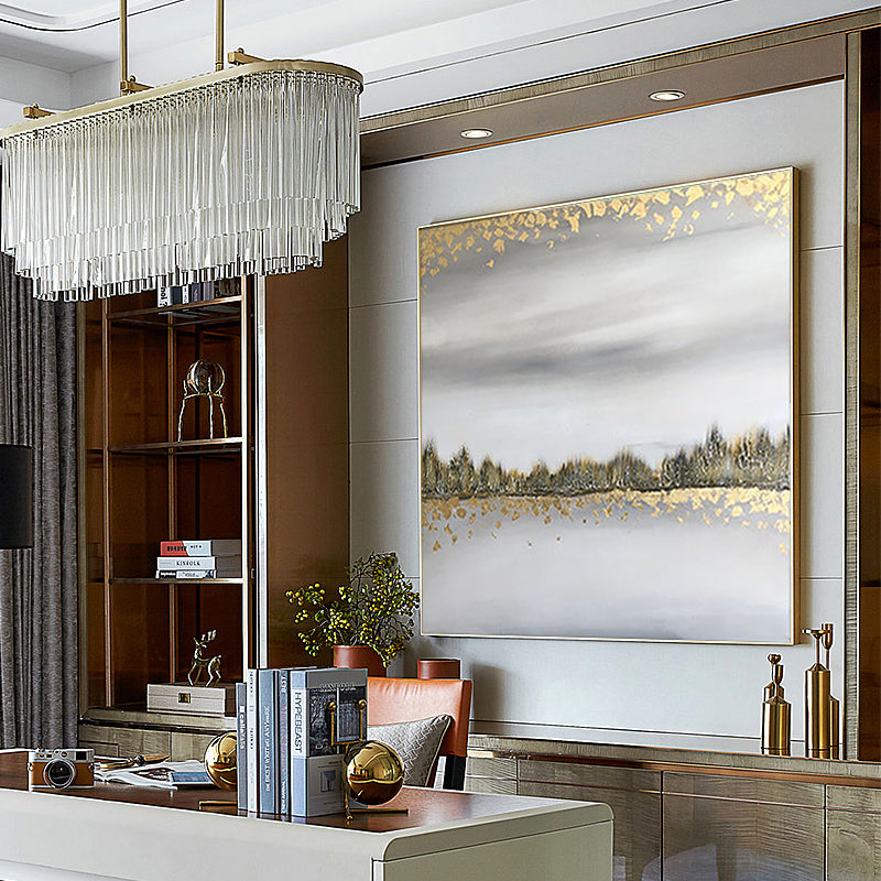 HandmadePaintingAbstractModelRoomPaintingModernMinimalistDecorativePaintingLightLuxuryGoldFoilEntranceDecorative     31in,No Frame