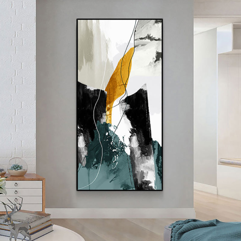 Free Shipping  Hand Painted Oil Painting On Canvas Porch Abstract Modern Style Wall Art,27inx54in,No Frame
