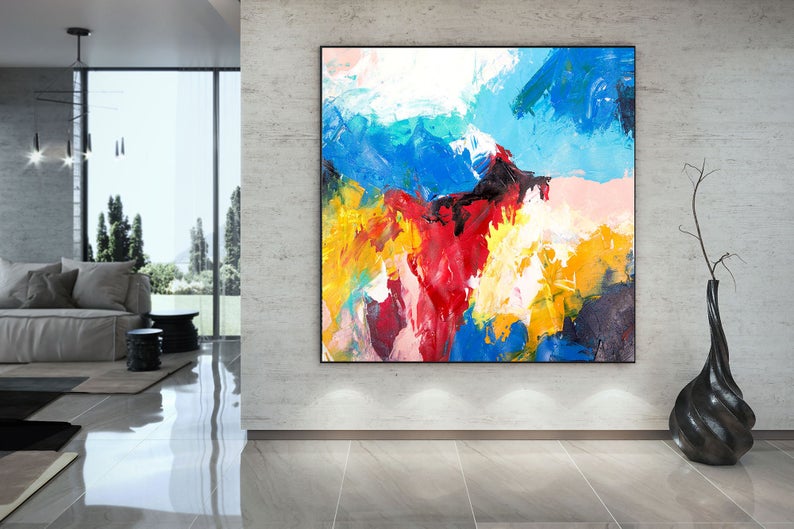 AbstractPaintingWallAreMasterBedroomArtLivingRoomTexturedAcrylicPaintingEntrywayAboveSofaPaintings   31in,No Frame
