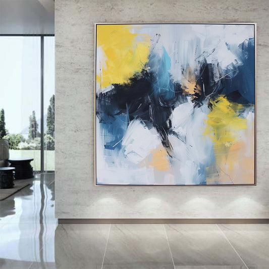Abstract Handmade Oil Painting Modern Minimalist Home Living Room Decoration Painting,31inx31in,No Frame