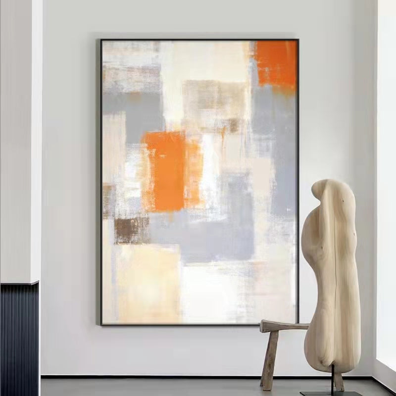 Hand painted Oil Painting Fortune Tree Golden Autumn Texture Painting Large Hanging Painting Abstract Decorative Canvas,31inx47in,No Frame