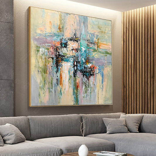 Free Shipping Texture Large Abstract Acrylic Painting Handmade Modern Canvas Art Decorative Color Abstract Paintings Wall