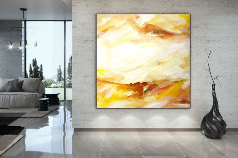 LargeAbstractPaintingLargeAbstractArt-OnCanvasLivingRoomPaintingAbstractAbstractCanvasWallArt  31in,No Frame