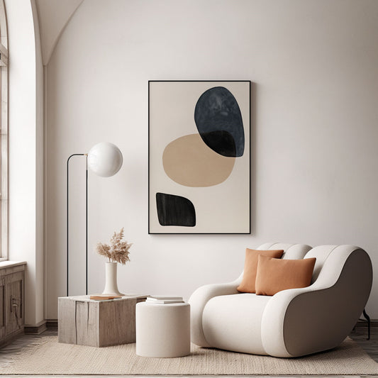 Handpainted Abstract Wall Art Painting Decorative Painting Aisle Corridor Mural Mooring Hanging Painting black grey 31inx47in,No Frame