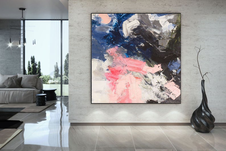 Handmade Canvas Painting Modern Minimalist Living Room Decorative Painting Home Decoration Accessories Modern Canvas Art31in,No Frame