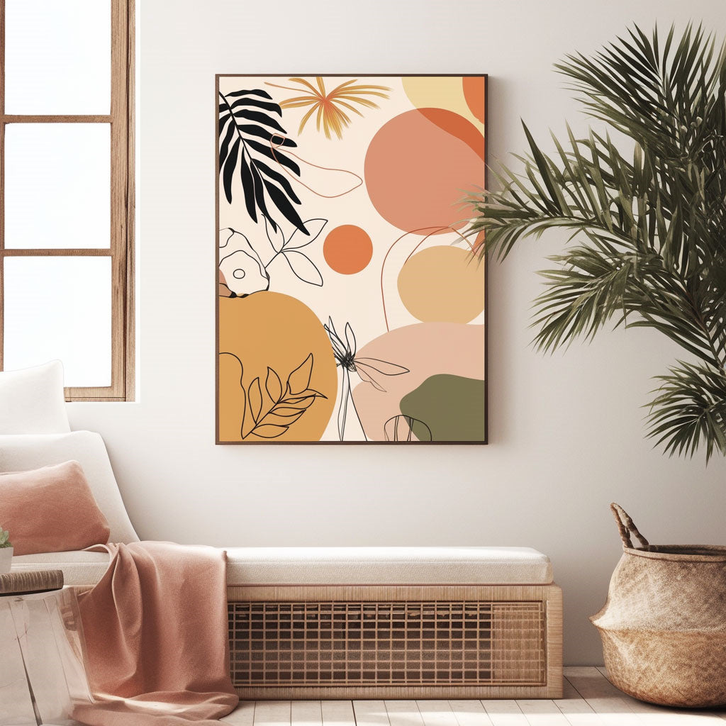 Handpainted Abstract Wall Art Painting Decorative Painting Aisle Corridor Mural Mooring Hanging Paintingpinkyellow1inx47in,No Frame