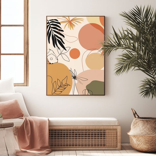 Handpainted Abstract Wall Art Painting Decorative Painting Aisle Corridor Mural Mooring Hanging Paintingpinkyellow1inx47in,No Frame