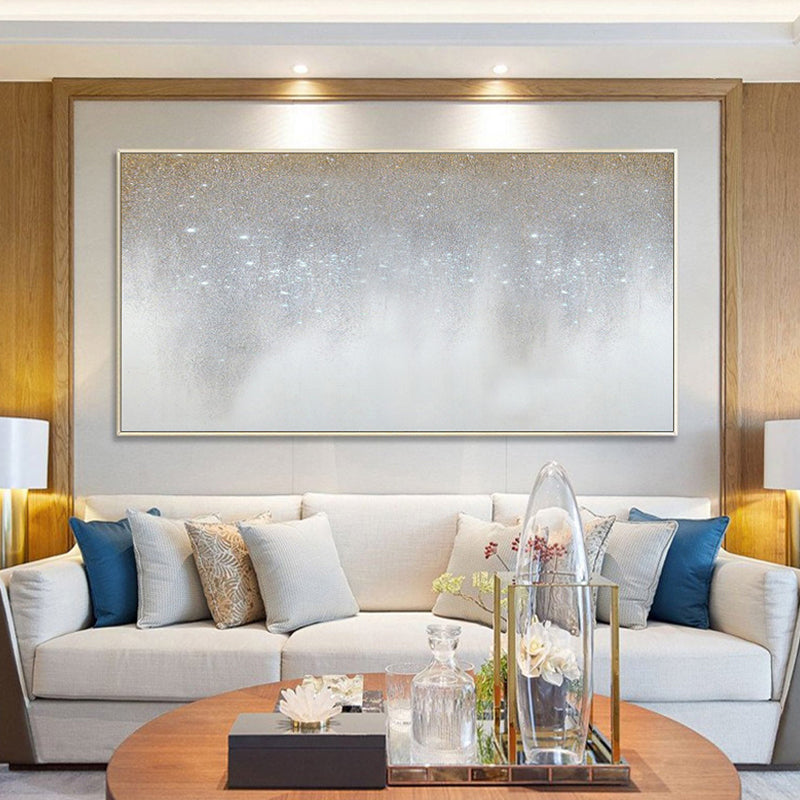 Walk hand-painted Oil Painting Decorative Painting Banners Modern Light Luxury Living Room Sofa Backdrop Restaurant Bedroom Mura27inx54in,No Frame