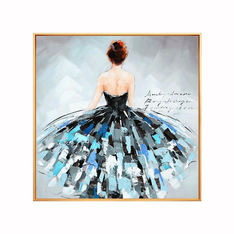 Abstract Figure Painting The Living Room European-style Villa Living Room Modern Minimalist Hotel Entrance Hallway Wall Painting31in,No Frame