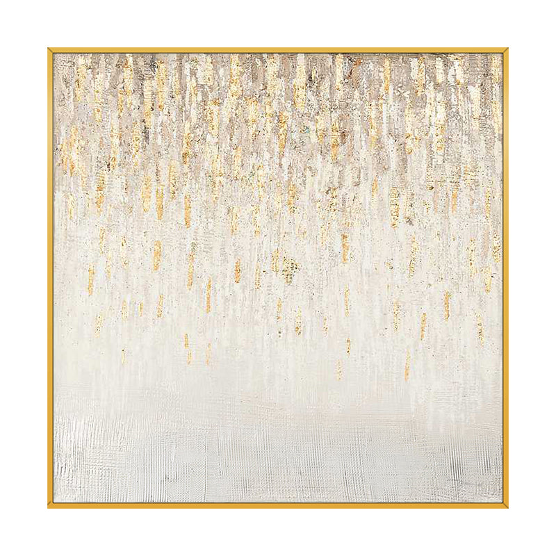 HandpaintedOilScandinavianModernLightGoldStarsLuxuryLivingRoomSofaBackdropDecorativePaintingPaintings 31in,No Frame