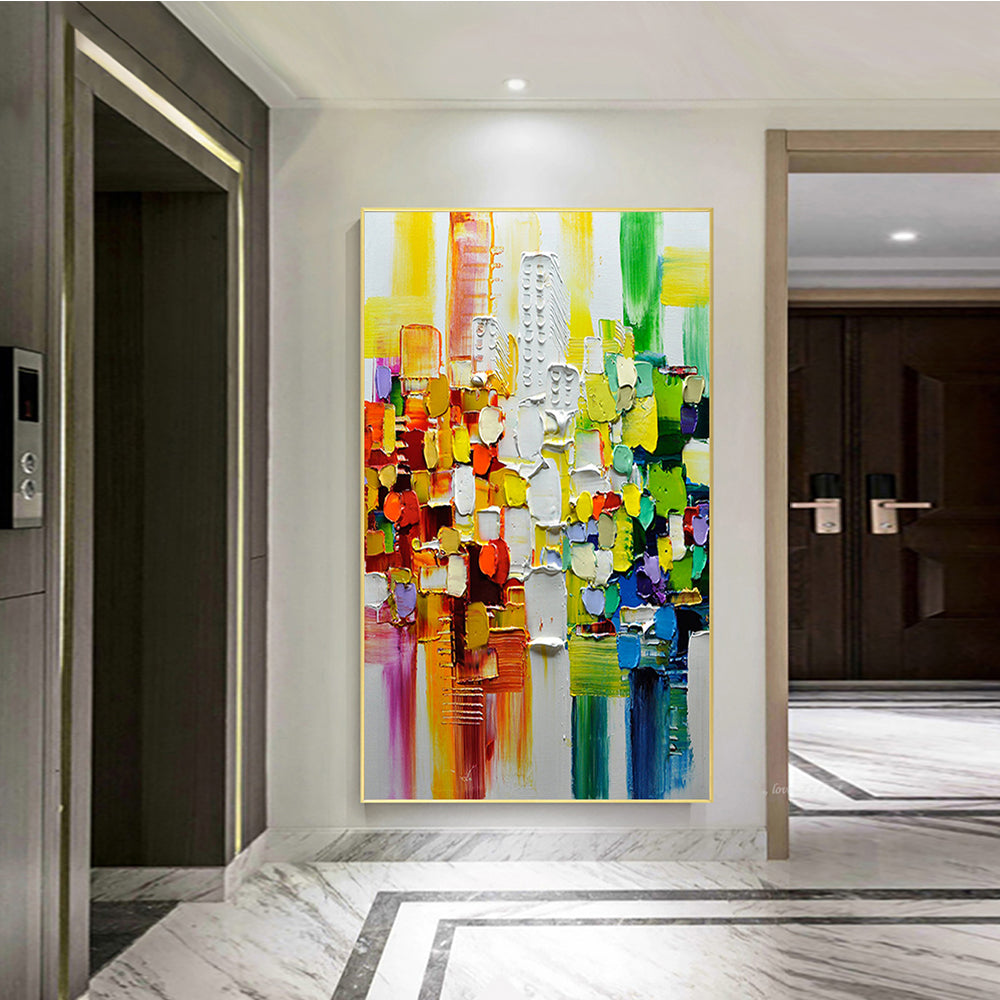 Wall Art Oil Painting On Canvas Handmade Abstract Canvas Artwork Painting Hand Painted Unframed For Living