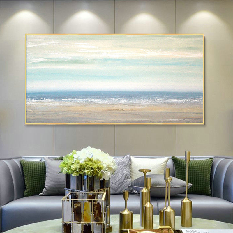 Modern Living Room Decorative Painting hand-painted Oil Paintings Handmade Canvas Beach Sharply27inx54in,No Frame