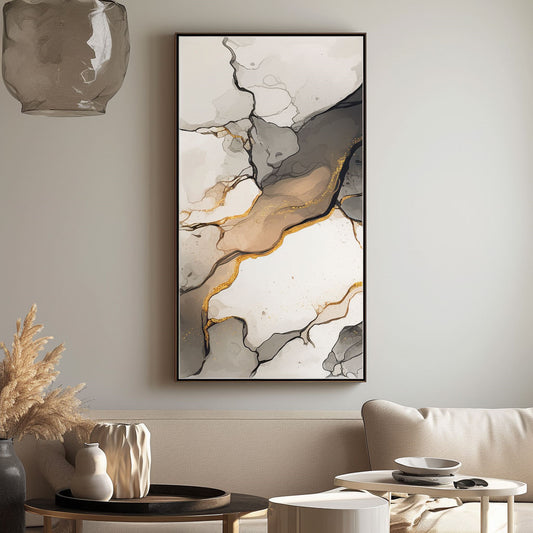 Minimalism Abstract Handmade Oil Painting Modern Home Living Room Decoration Painting,27inx54in,No Frame