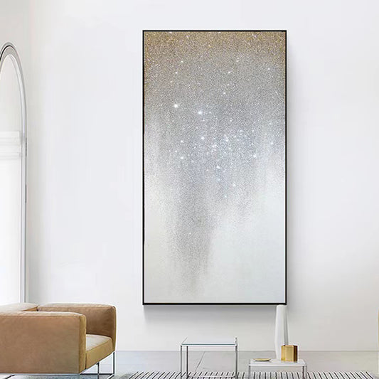 Modern Abstract Acrylic Canvas Paintings Wall Art Decoration Starry Sky Picture Art  Hand Painted,27inx54in,No Frame