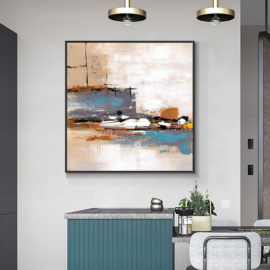 Abstract Beautiful 3D Texture Painting Hand Painted On Canvas Handmade Oil Painting Wall Art For Wedding,31inx31in,No Frame