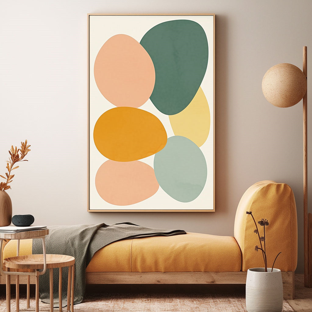 Handpainted Abstract Wall Art Painting Decorative Painting Aisle Corridor Mural Mooring Hanging Paintinggreenorangepinkyellowblue1inx47in,No Frame
