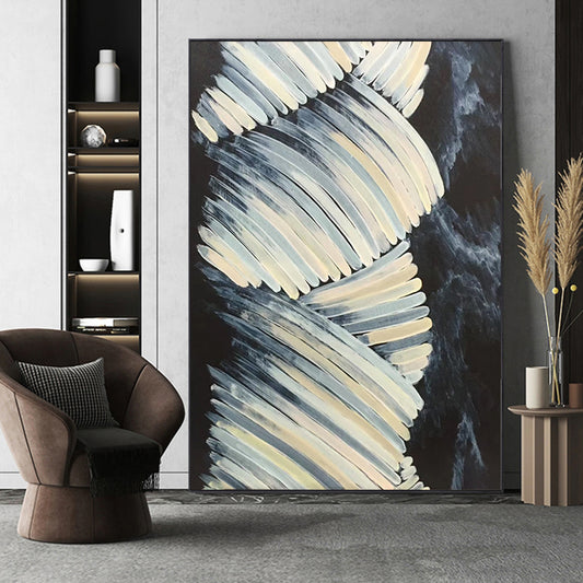 Handmade Paintings Wall Art Oil Paintings Abstract Picture Home Decor Canvas For Living Room Modern,31inx47in,No Frame