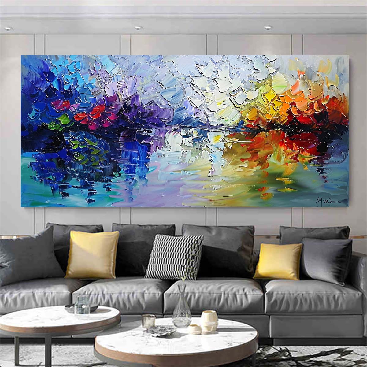 Original creation Landscape Hand painted Oil Painting Canvas Wall Art For Home Living Room Unframed/Rolled #027