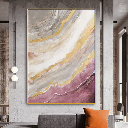 Living Room Floor Painting Large scale Minimalist Abstract Stone to Run Porch Decorative Painting Corridor,31inx47in,No Frame