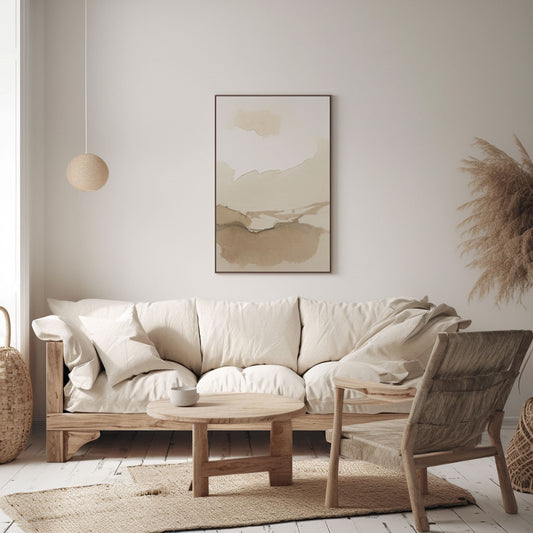 Handpainted Abstract Wall Art Painting Decorative Painting Aisle Corridor Mural Mooring Hanging Painting white 31inx47in,No Frame