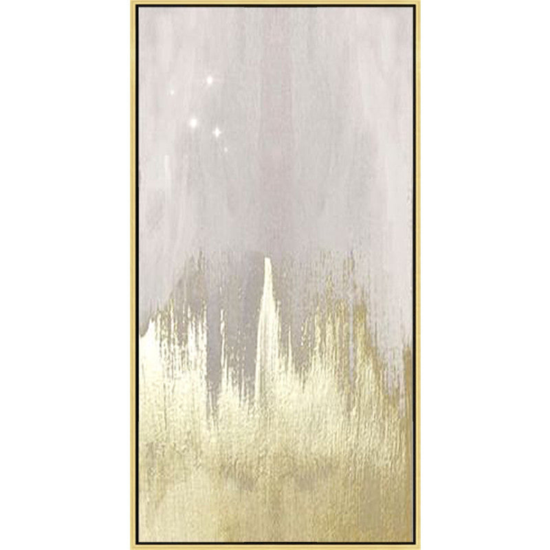 Large Wall Art Gold Abstract Painting Canvas Painting Contemporary Canvas Art Hand Painted Modern Wall Decor Poster27inx54in,No Frame