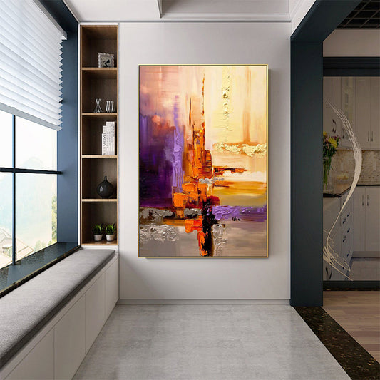Pure Hand Painted Oil Painting Hanging Painting For Living Room Decor Thick Oil Painting Canvas Porch For Living Room,31inx47in,No Frame
