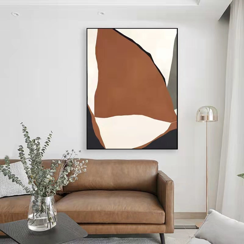 Modern Light Luxury Large Floor Vertical Hanging Paintings Living Room Dining Room Decoration Painting Abstract Hand,31inx47in,No Frame