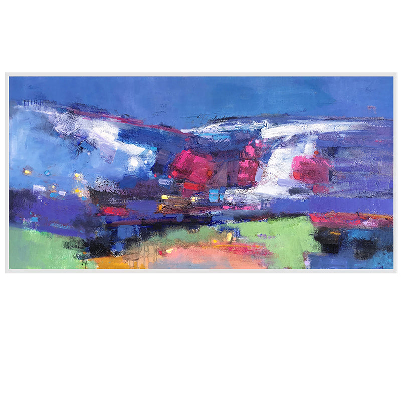 Abstract Painting Sky Painting Abstract Painting Large Wall Seascape Art Painting Wall Painting Abstract Artwork Canvas Painting27inx54in,No Frame