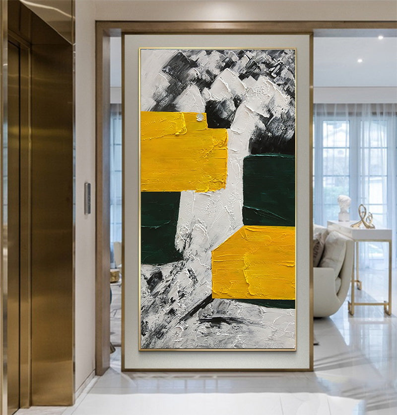 Arrival Abstract Oil Painting Handmade Artwork Canvas Contemporary Wedding Decoration Wall Art ,31inx47in,No Frame