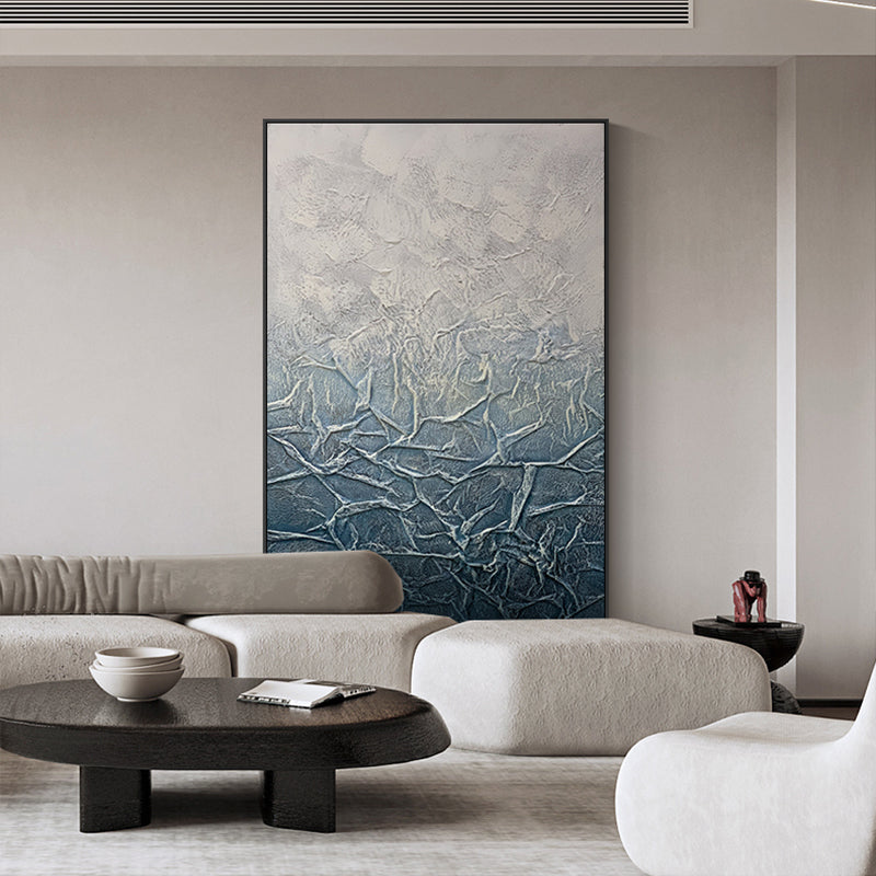 #990Pure Hand painted Oil Painting Art Texture Mural Large Living Room Background Wall Decorative Painting Abstract,31inx47in,No Frame