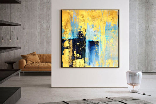 AbstractCanvasArtLargePaintingOnCanvasContemporaryWallArtOriginalOversizePaintingWallPaintingRoom 31in,No Frame