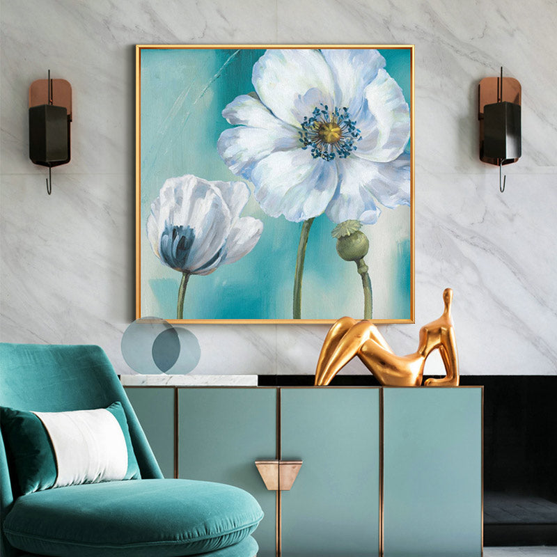 HandpaintedFlowerOilPaintingModernMinimalistLivingRoomDecorativePaintingAisleEntranceHallwayMuralPaintings  31in,No Frame