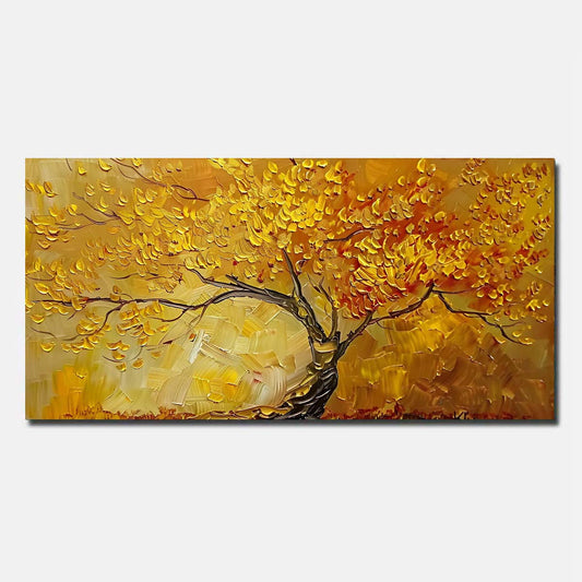 Golden Tree Modern  Hand Painted Oil Painting On Canvas Abstract Wall Art Unframed/Rolled