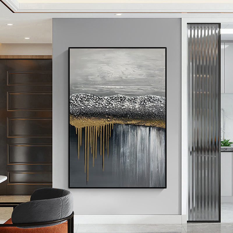 3D Thick Acrylic Canvas Wall Decor Art Pure Handmade Heavy Textured OIl Painting 2022 Hote Selling,31inx47in,No Frame