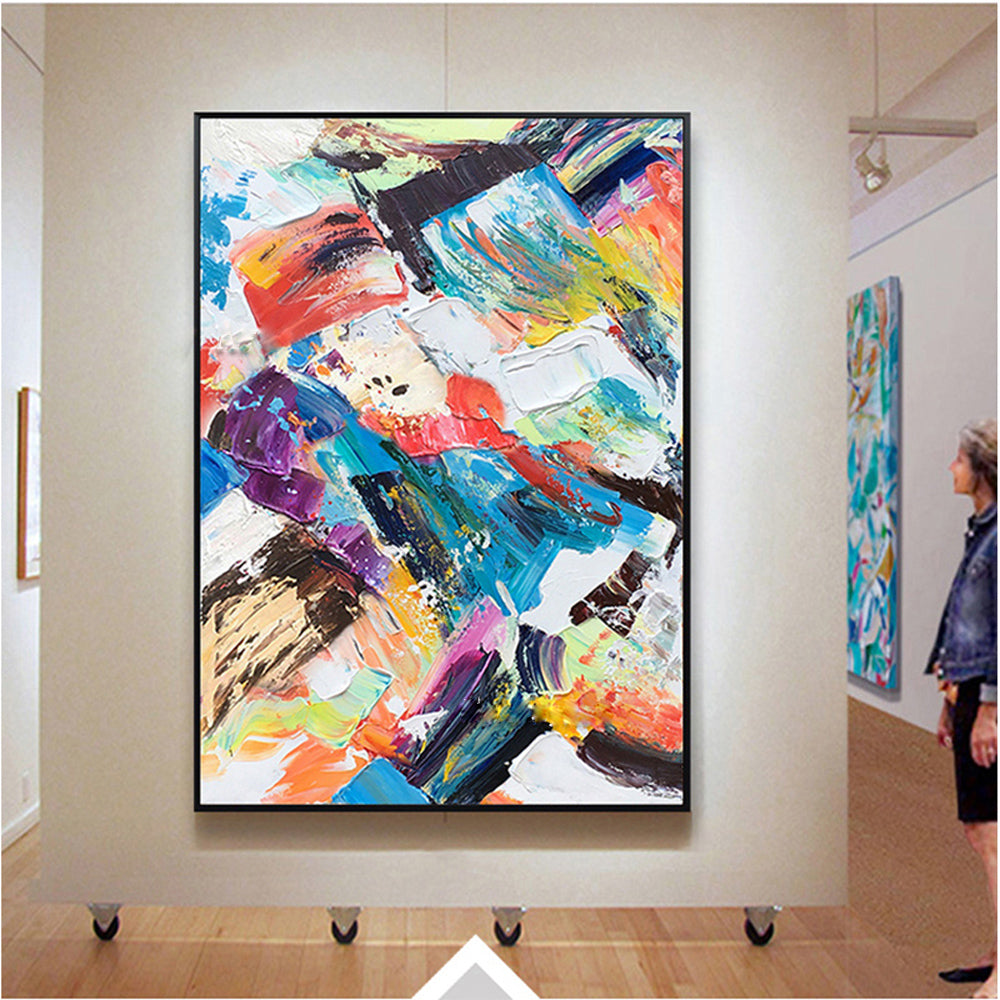 Home Decor Hand Painted Modern Canvas Painting Thick Oil Painting On Canvas Abstract Wall Art Pictures For Home Living Room,31inx47in,No Frame