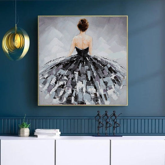Ballerina Fine Art Dancer Oil Painting On Canvas Ballerina Girl Is Like Bride In A Wedding