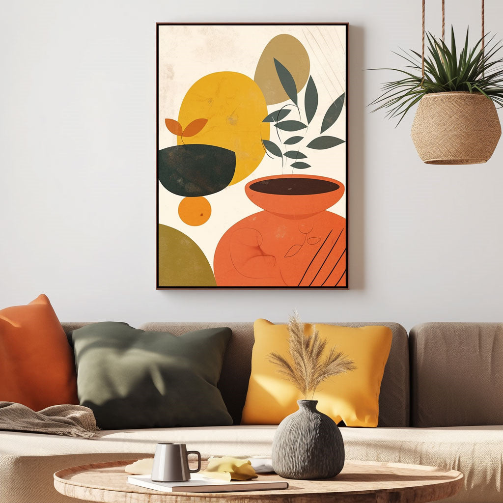Handpainted Abstract Wall Art Painting Decorative Painting Aisle Corridor Mural Mooring Hanging Paintingyellowgreen1inx47in,No Frame