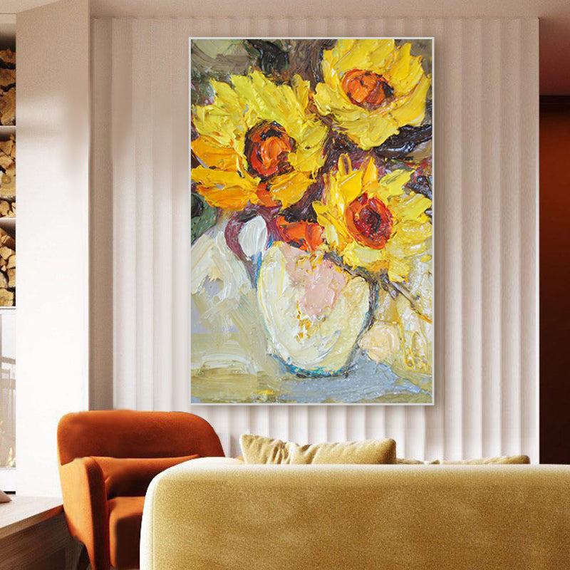 Abstract Pink Flower Oil Painting Handmade On Canvas Modern Wall Art Decoration Picture Hand Painted,31inx47in,No Frame